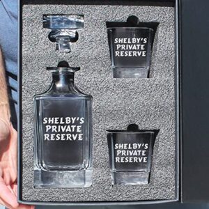 Personalized Glass Whiskey Decanter - Engraved With Your Custom Text