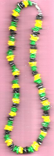 18" ROSE CLAM SHELL NECKLACE- FOR TEEN AGES COLOR BLACK, YELLOW AND GREEN