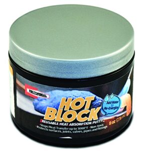 rectorseal 83560 hot block reusable heat absorption putty, 8 oz, gray, 8 fl oz