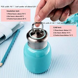 Stainless Steel Water Bottle, Mini 200ml Vacuum Insulated Water Bottle Vacuum Leak Proof Sport Insulated Tumbler Vacuum Cup Hot and Cold Water Bottle Women Girls Kids Gift (Skyblue)