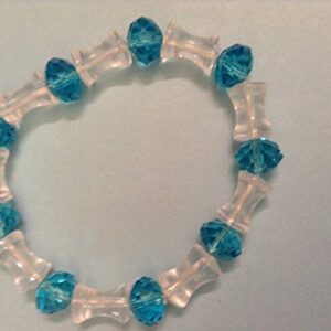 Crystal clear plastic beaded style bracelet 7"Adjustable each bracelets $6.99