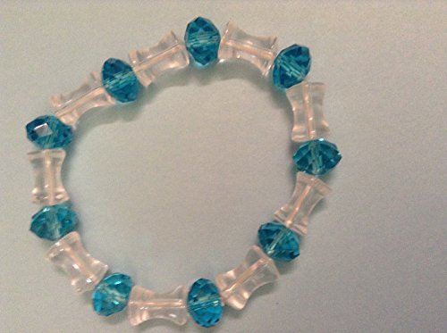 Crystal clear plastic beaded style bracelet 7"Adjustable each bracelets $6.99