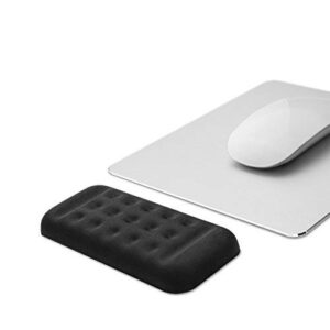 mouse wrist rest pad padded memory foam hand rest support for office, computer, laptop, mac typing and wrist pain relief (5.12 inch, black)