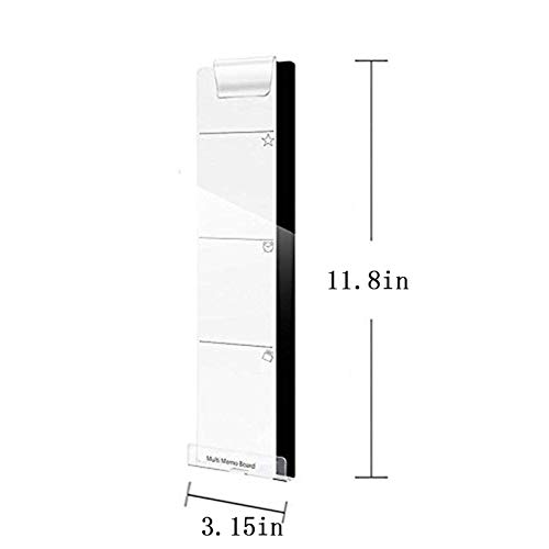 MINSA Fashion Multifunction Utility Acrylic Transparent Computer Monitors Side Panel/Memo Pads/Message Boards/Sticky Boards for Computer Screen, 1 Set (Left & Right) (Phone Holder)