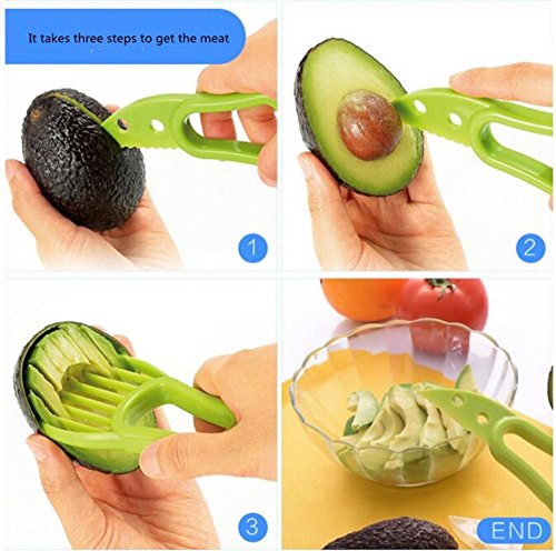 Avocado Saver And Slicer 3 In 1 / Avocado Holder/Keeper Storage Cover Silicone Food Savers / Avocado Pitter/Peeler/Cutter/Skinner And Corer Tools