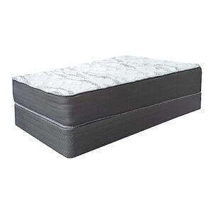 Greaton 14-Inch Firm Double sided Tight top Innerspring Mattress And 8" Metal Box Spring/Foundation Set,Queen