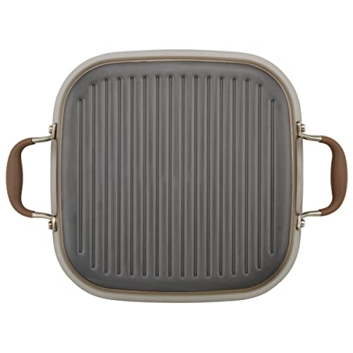 Anolon Advanced Hard Anodized Nonstick Grill Pan / Griddle and Roaster - 11 Inch, Brown