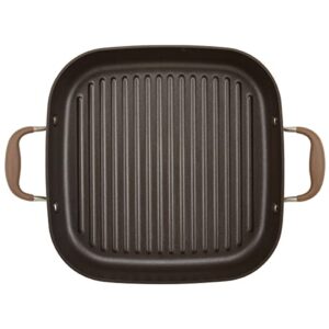 Anolon Advanced Hard Anodized Nonstick Grill Pan / Griddle and Roaster - 11 Inch, Brown