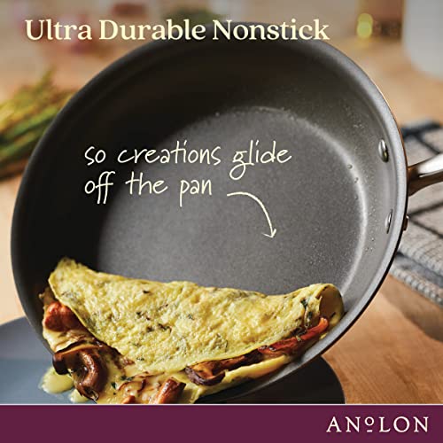 Anolon Advanced Hard Anodized Nonstick Grill Pan / Griddle and Roaster - 11 Inch, Brown