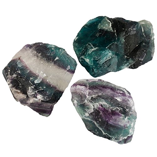 Rockcloud 2-3" Natural Raw Flourite Mineral Healing Crystal Irregular Home Decoration Gemstone Specimen Medium