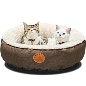 hachikitty washable donut cat bed round, cat beds indoor cats medium, small cat bed machine washable