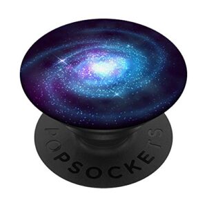 outer space spinning galaxy nebula blue and purple popsockets swappable popgrip