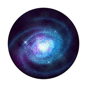 Outer Space Spinning Galaxy Nebula Blue and Purple PopSockets Swappable PopGrip