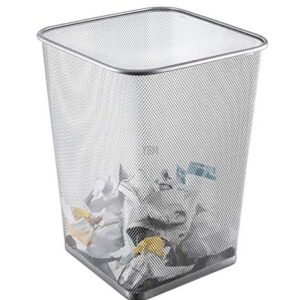 YBM HOME Mesh Wastebasket Trash Can for Home and Office Workspace, Metal Office Trash Can Square-Shaped, 5 Gallon