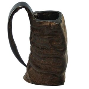 Mythrojan Viking Buffalo Horn Mug Tankard for Beer, Mead