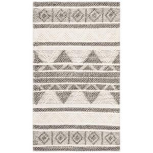 safavieh natura collection accent rug - 3' x 5', ivory & grey, handmade moroccan boho tribal wool & cotton, ideal for high traffic areas in entryway, living room, bedroom (nat104a)