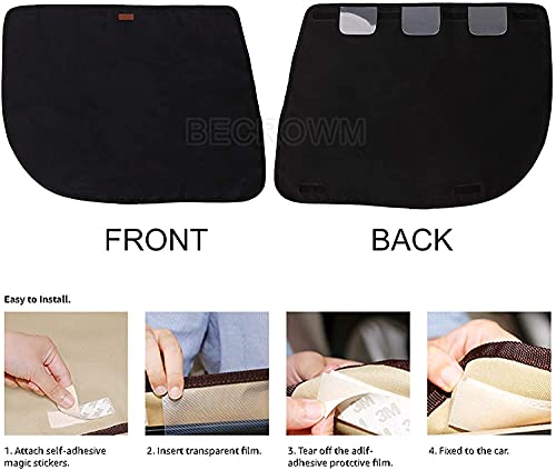 BECROWMUS 2 Packs Waterproof Pet Car Door Cover Anti Scratch Vehicle Door Protector, Guard for Car Doors Dogs Claws Travel Back Window Nails Scratching Covers -Two Steps to Install, Black