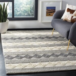 safavieh natura collection accent rug - 2' x 3', grey & ivory, handmade moroccan boho tribal wool & cotton, ideal for high traffic areas in entryway, living room, bedroom (nat105f)