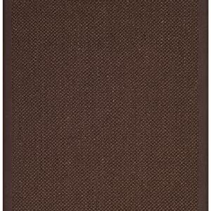SAFAVIEH Natural Fiber Collection Accent Rug - 3' x 5', Chocolate & Dark Brown, Border Sisal Design, Easy Care, Ideal for High Traffic Areas in Entryway, Living Room, Bedroom (NF133D)