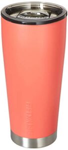 fifty/fifty double wall vacuum insulated travel tumbler, 20oz/591ml, coral