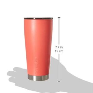 FIFTY/FIFTY Double Wall Vacuum Insulated Travel Tumbler, 20oz/591ml, Coral