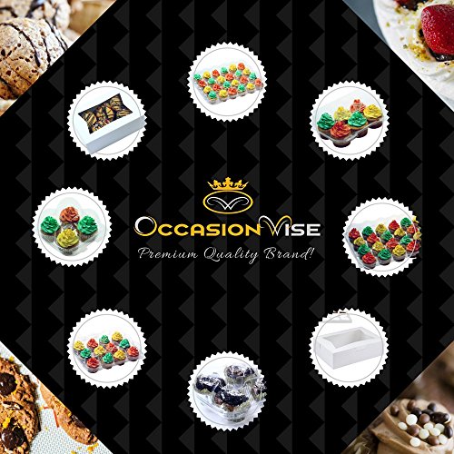 OccasionWise 24 Mini Cupcake Container Box - Perfect for Mini Cupcakes with Tall Toppings - 5 Pack