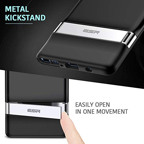 ESR Metal Kickstand Case Compatible for Samsung Note 9,[Vertical and Horizontal Stand] [Reinforced Drop Protection] Hard PC Back with Flexible TPU Bumper for Note 9(Black)