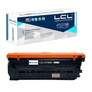 lcl remanufactured toner cartridge replacement for hp 508a cf360a m552dn m553dn m553n m553x (1-pack black)