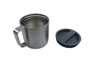 sportz bottle insulated camping mug stainless steel coffee mug with screw-on lid (leak proof) - beer mug - 18oz 540ml thermal mug with handle