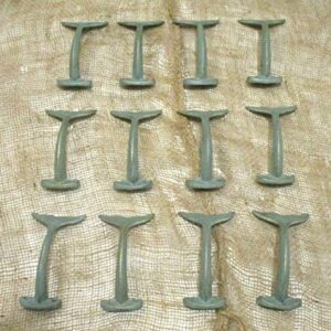 Midwest Craft House 12 CAST Iron Nautical Whale / Dolphin Tail Coat HAT Towel Hooks