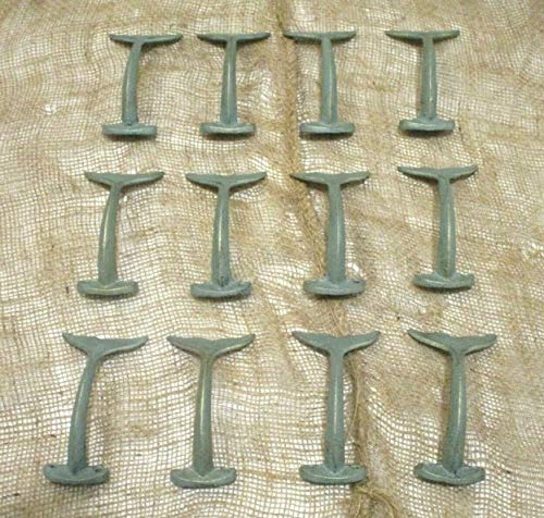 Midwest Craft House 12 CAST Iron Nautical Whale / Dolphin Tail Coat HAT Towel Hooks