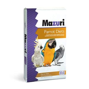 mazuri | parrot diet | nutritionally complete food for breeding parrots - 25 pound (25 lb) bag`