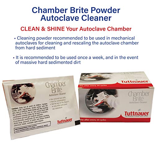 Tuttnauer TU-CB0010 Chamber Brite Powdered Autoclave Cleaner (Pack of 10)