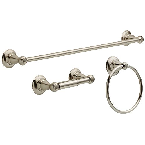 Liberty Hardware Delta Porter 3-Piece Bath Accessory Kit in Brushed Nickel-PTR63-BN