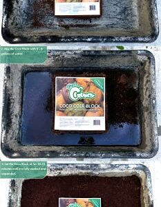 Hydro Crunch CB801 Coco Coir 2.5 Cubic Ft Block of Soiless Growing Media, Brown