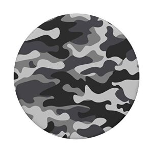 Camo Pattern Black White Gray Camouflage PopSockets PopGrip: Swappable Grip for Phones & Tablets