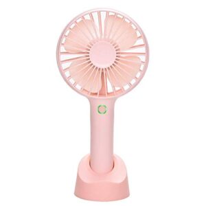 yihunion mini handheld fan portable, hand held personal fan rechargeable battery operated powered cooling desktop electric usb fan with fan stand, 2500mah battery 4 modes for home travel outdoor（pink）