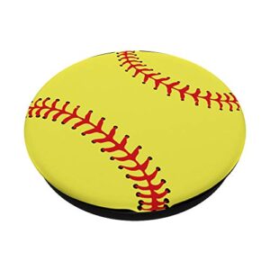 Softball Ball Gadget Sport Gift PopSockets PopGrip: Swappable Grip for Phones & Tablets