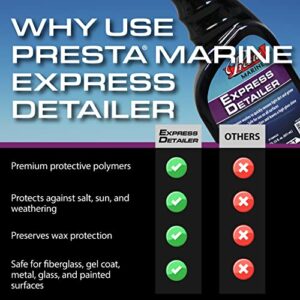 Presta Marine & RV Express Detail - Easy-to-Use Premium Gloss Enhancer/Remove Fingerprints, Smudges, and Dirt/Leaves a Protective Shine Against Salt, Sun & Weathering / 22 Oz. (166622)