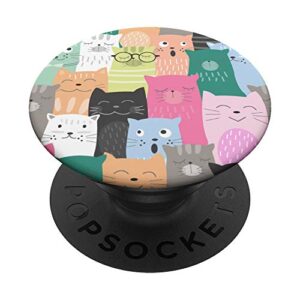 kitty cat chorus popsockets popgrip: swappable grip for phones & tablets