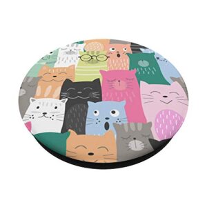 Kitty Cat Chorus PopSockets PopGrip: Swappable Grip for Phones & Tablets
