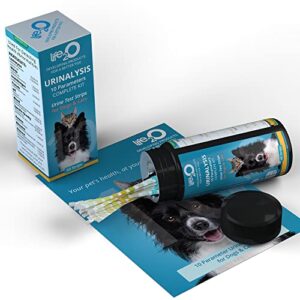 life2O 10-Parameter Cat & Dog Urine Test Strips 60ct, Cat & Dog UTI Test Kit, Diabetes Testing for Diabetic Pets, Urinalysis Reagent Strips: Glucose, Specific Gravity, pH, Ketone, Protein & More.