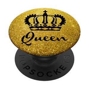 womens queen crown strong women glamorous diva gift popsockets popgrip: swappable grip for phones & tablets
