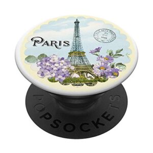 eiffel tower, paris, france, french, landmark, pop-socket popsockets popgrip: swappable grip for phones & tablets
