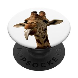 giraffe tongue! popsockets popgrip: swappable grip for phones & tablets