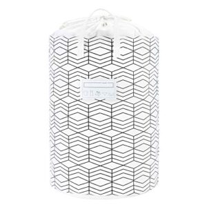 23.6" large foldable laundry basket collapsible clothes hamper drawstring waterproof laundry hamper round cotton linen storage baskets home organizer(black and white grids)