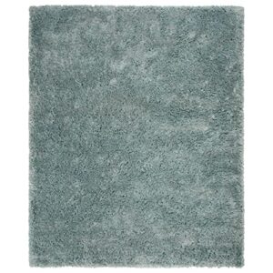 SAFAVIEH Toronto Shag Collection 8' x 10' Ivory SGT501A Handmade Solid 1.25-inch Thick Area Rug