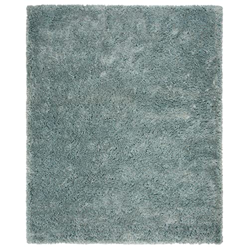 SAFAVIEH Toronto Shag Collection 8' x 10' Ivory SGT501A Handmade Solid 1.25-inch Thick Area Rug