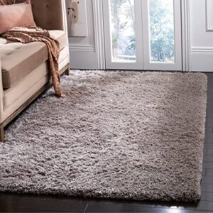 SAFAVIEH Toronto Shag Collection 8' x 10' Ivory SGT501A Handmade Solid 1.25-inch Thick Area Rug