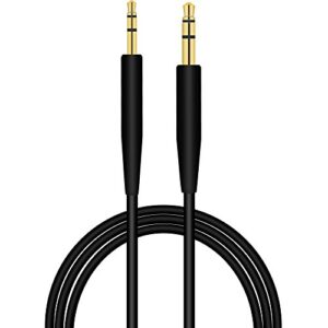 replacement audio cable cord wire compatible bose on-ear 2/oe2/oe2i/qc25/qc35/soundlink/soundtrue headphones (black)